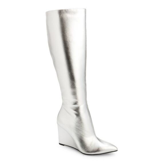 Open Edit Erik Wedge Boots 5.5 Tall Cocktail Party Night Out Western - Picture 2 of 13